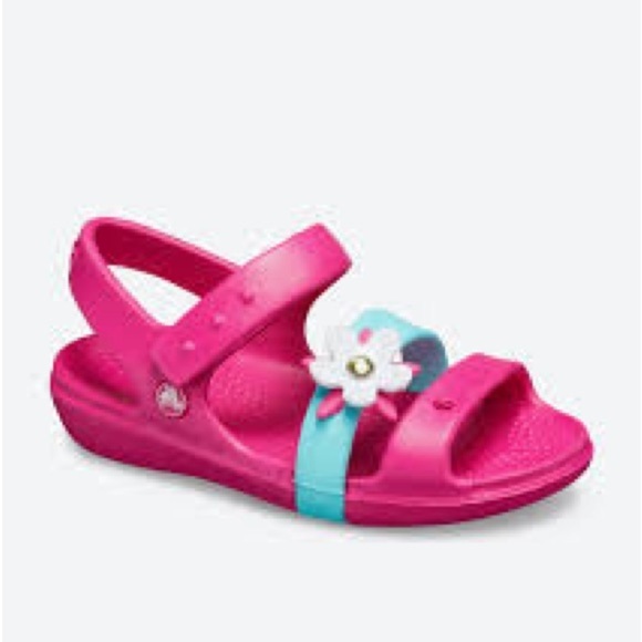 Crocs Keeley Charm sandals hot pink size 9 - Picture 1 of 8
